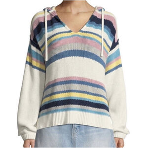 Frame Striped Drop Shoulder Hooded Sweater Sz M ASO We Were Liars